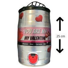    My Valentine Party Fust Biervat 5 Liter Tapvat met Kraantje